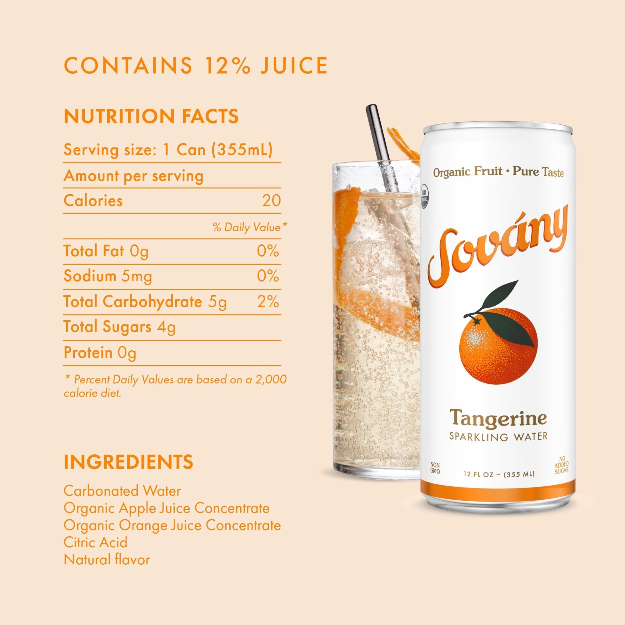 Sparkling Tangerine Water (4 Pack)