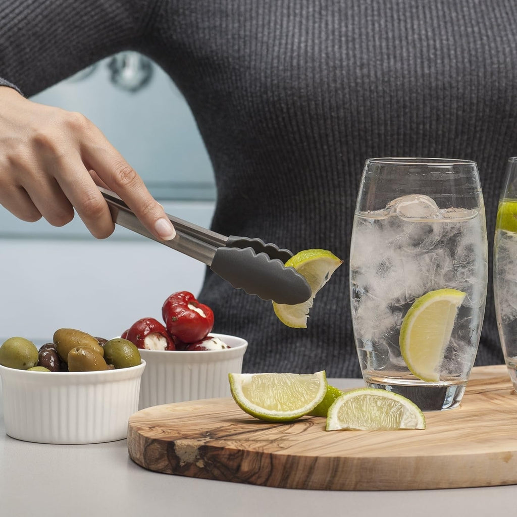 Silicone Cook's Tongs - Dark Grey