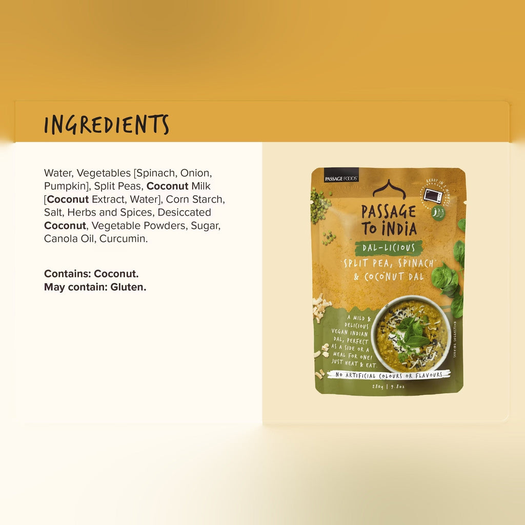 Coconut Split Pea & Spinach Dal