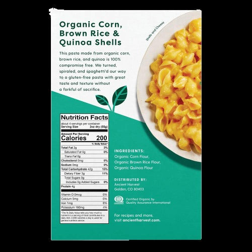Pasta Corn Brown Rice & Quinoa Shells