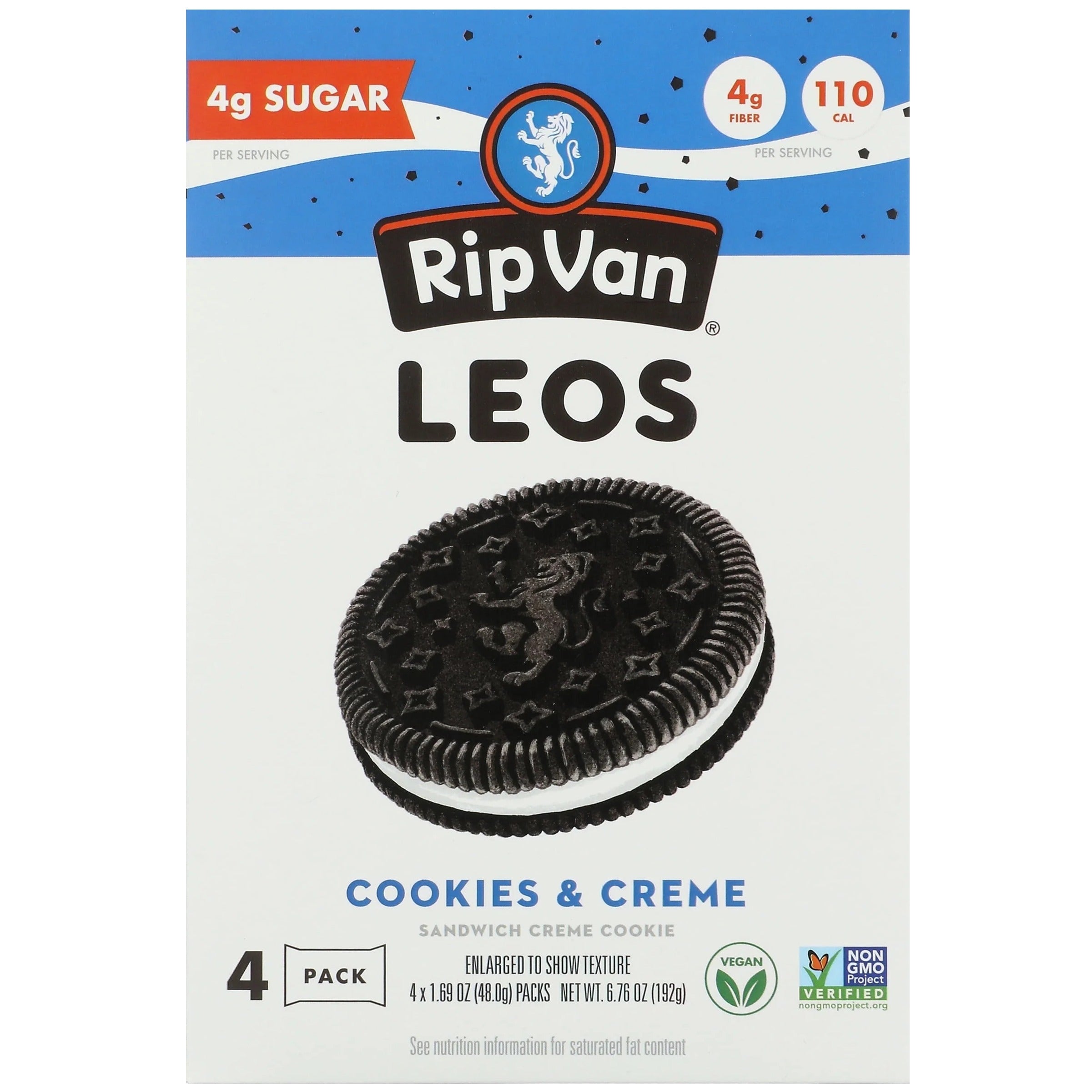 Leo's Cookies & Creme Sandwich Cookies (4 CT)