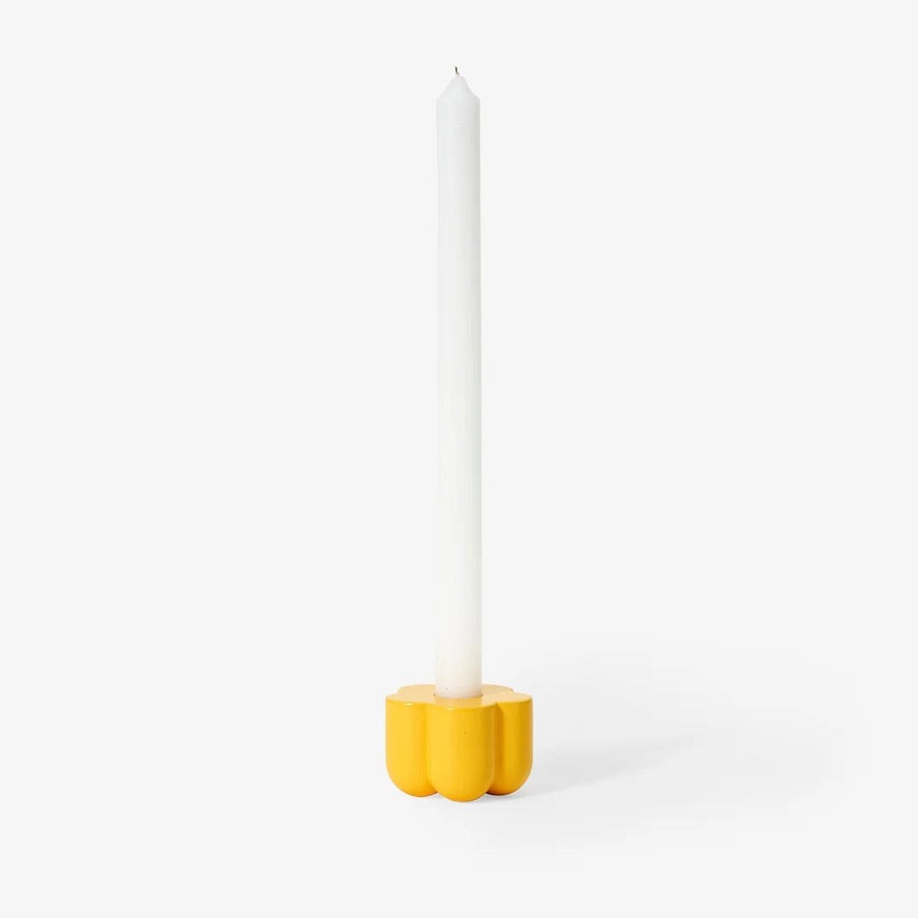 Candle and Incense Holder - Yellow