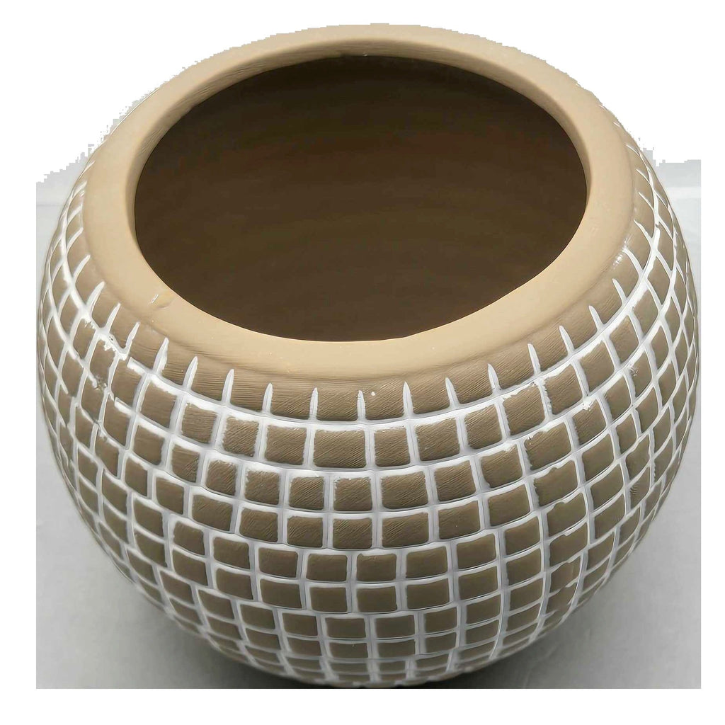 Disco Ceramic Planter - Small / Sand