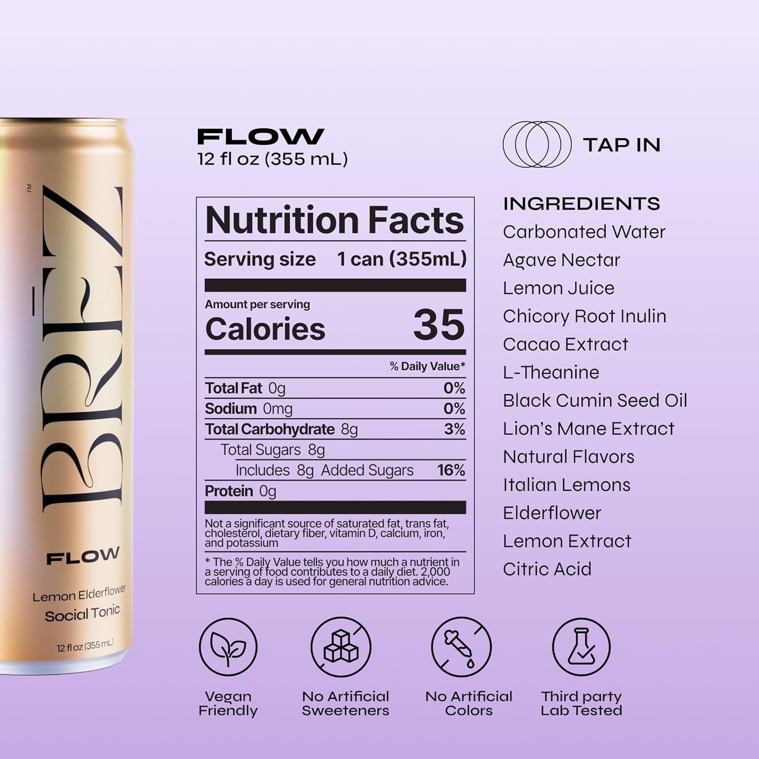 Lemon Elderflower Flow Drink (4 CT)
