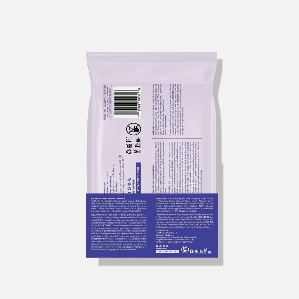3-In-1 Exfoliating Retinol Wipes (4 Pack)
