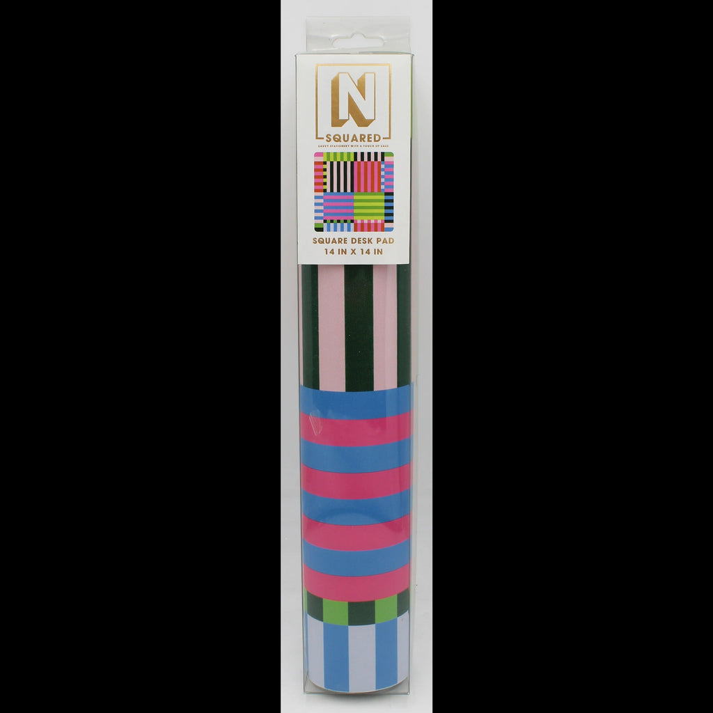 N Squared Leatherette Desk Pad - Bold Stripe