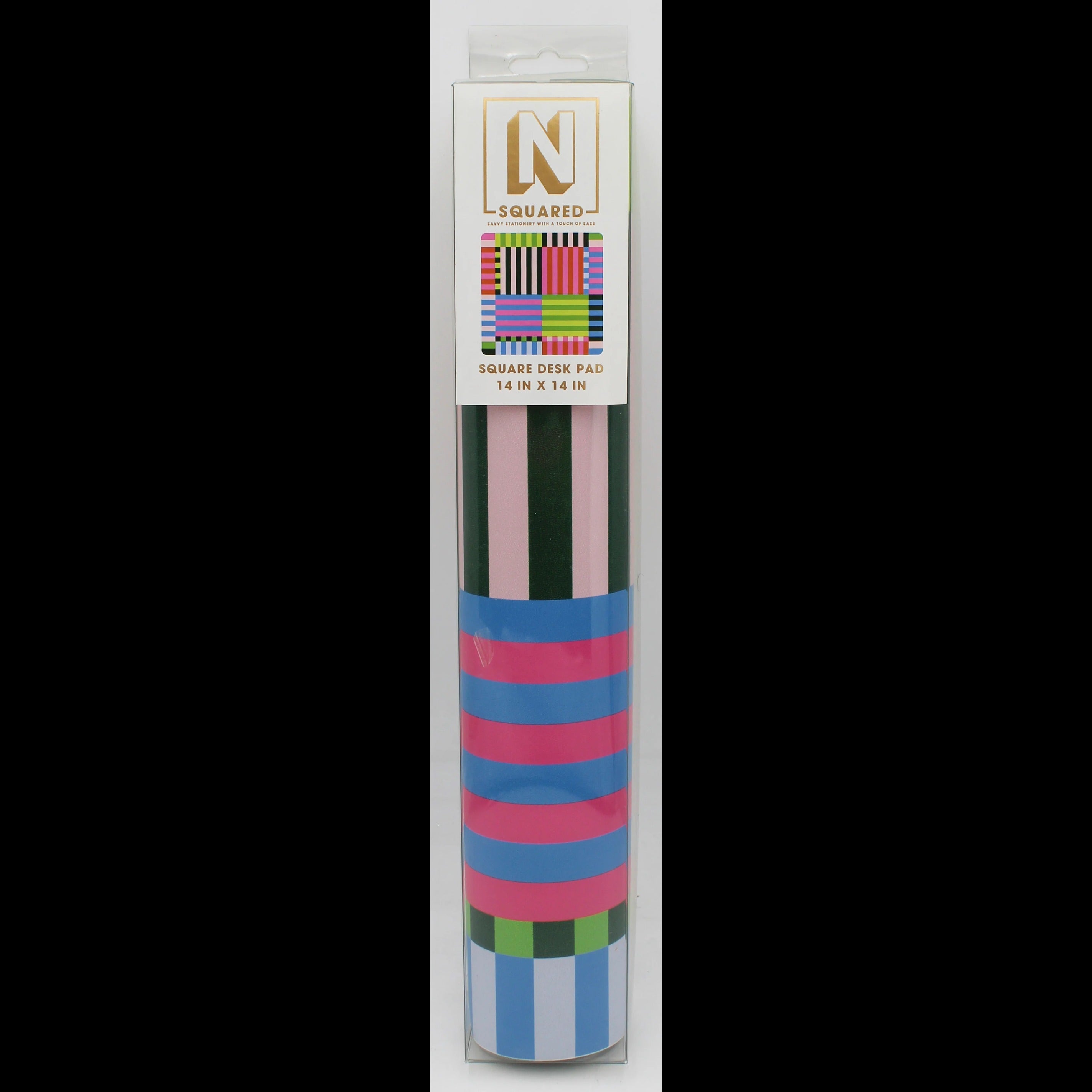 N Squared Leatherette Desk Pad - Bold Stripe