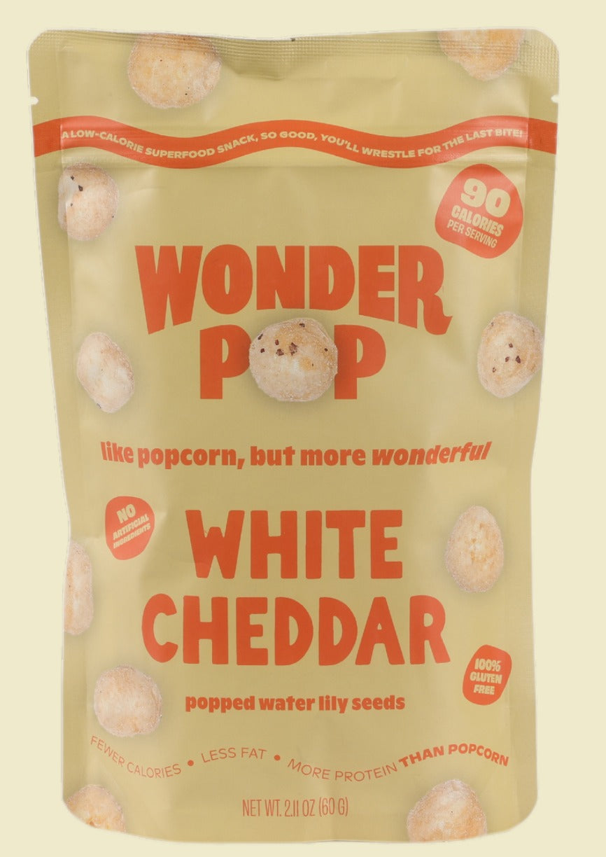 Popped Water Lily Seeds - White Cheddar (6 Pack)