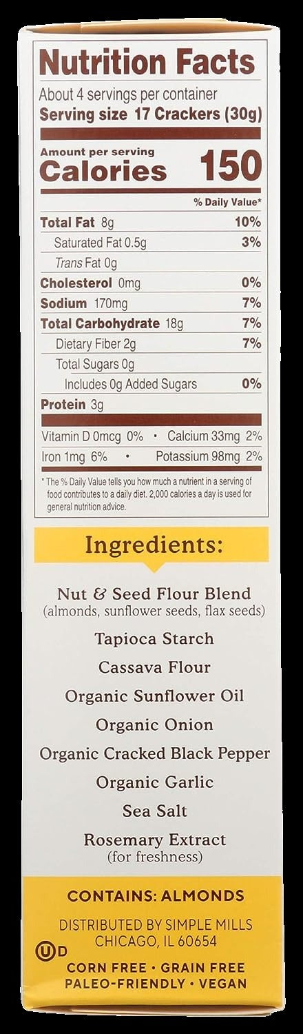 Cracked Black Pepper Almond Flour Crackers