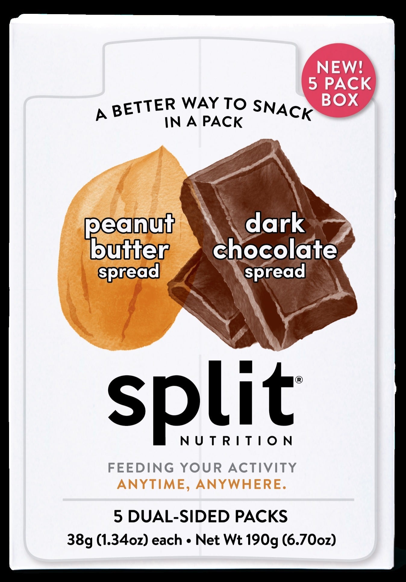 Peanut Butter & Dark Chocolate Spread (5 Pack)