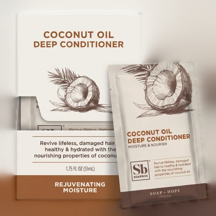 Soapbox Deep Conditioner Packet Coconut Oil Rejuvenating (12 CT)