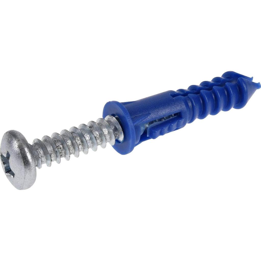Plastic Anchors With Screws #8-10x1-1/4, (20 CT)