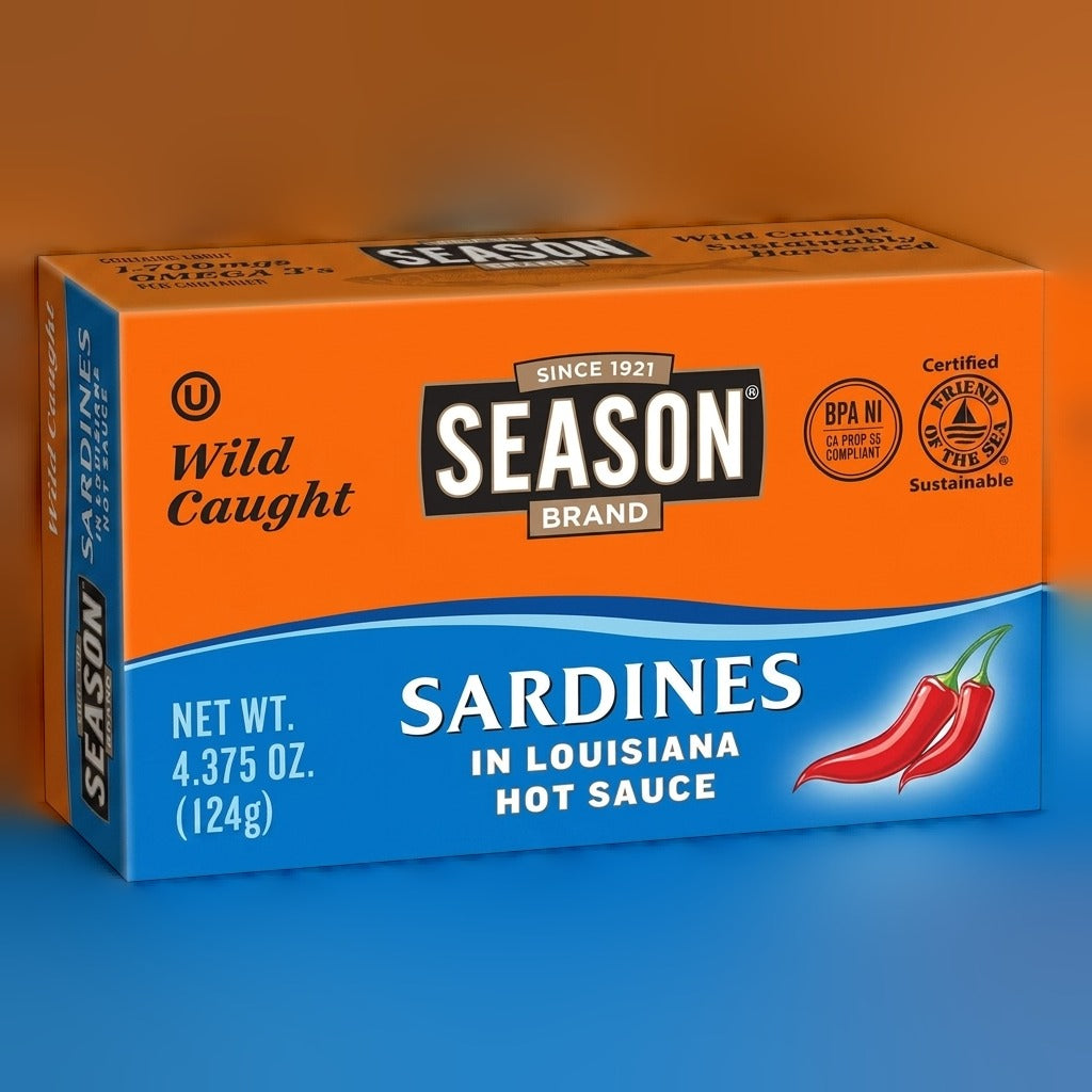 Wild Caught Sardines in Louisiana Hot Sauce (12 Pack)