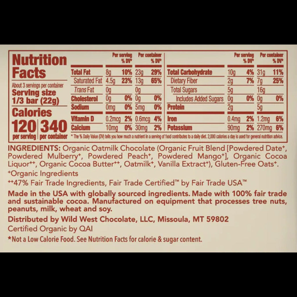 Chocolate Prairie Oat Bar