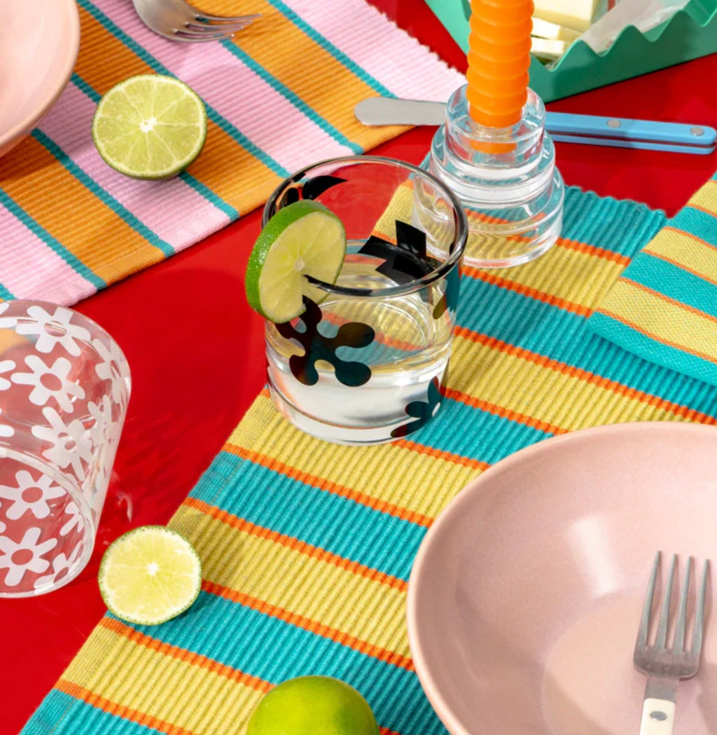 Black Pattern Glasses - Set of 4