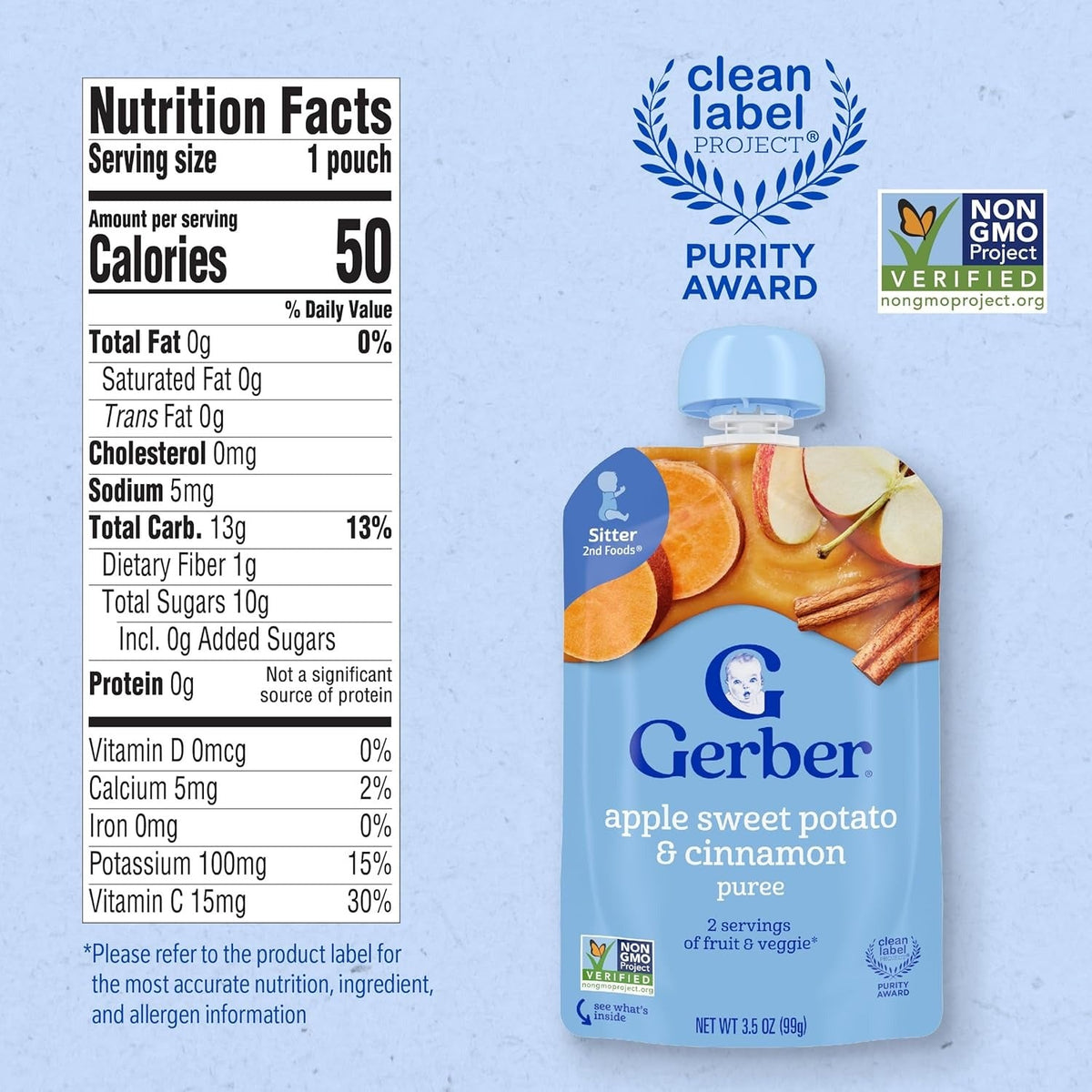 Apple Sweet Potato With Cinnamon Baby Food (12 Pack)