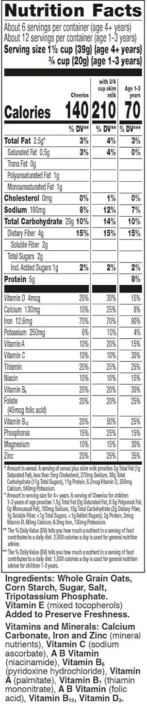 Cherrios Heart Healthy Gluten Free Breakfast Cereal