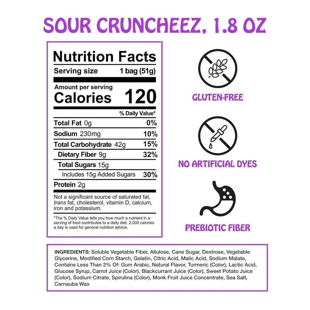Sour Gummy Cruncheez Candy
