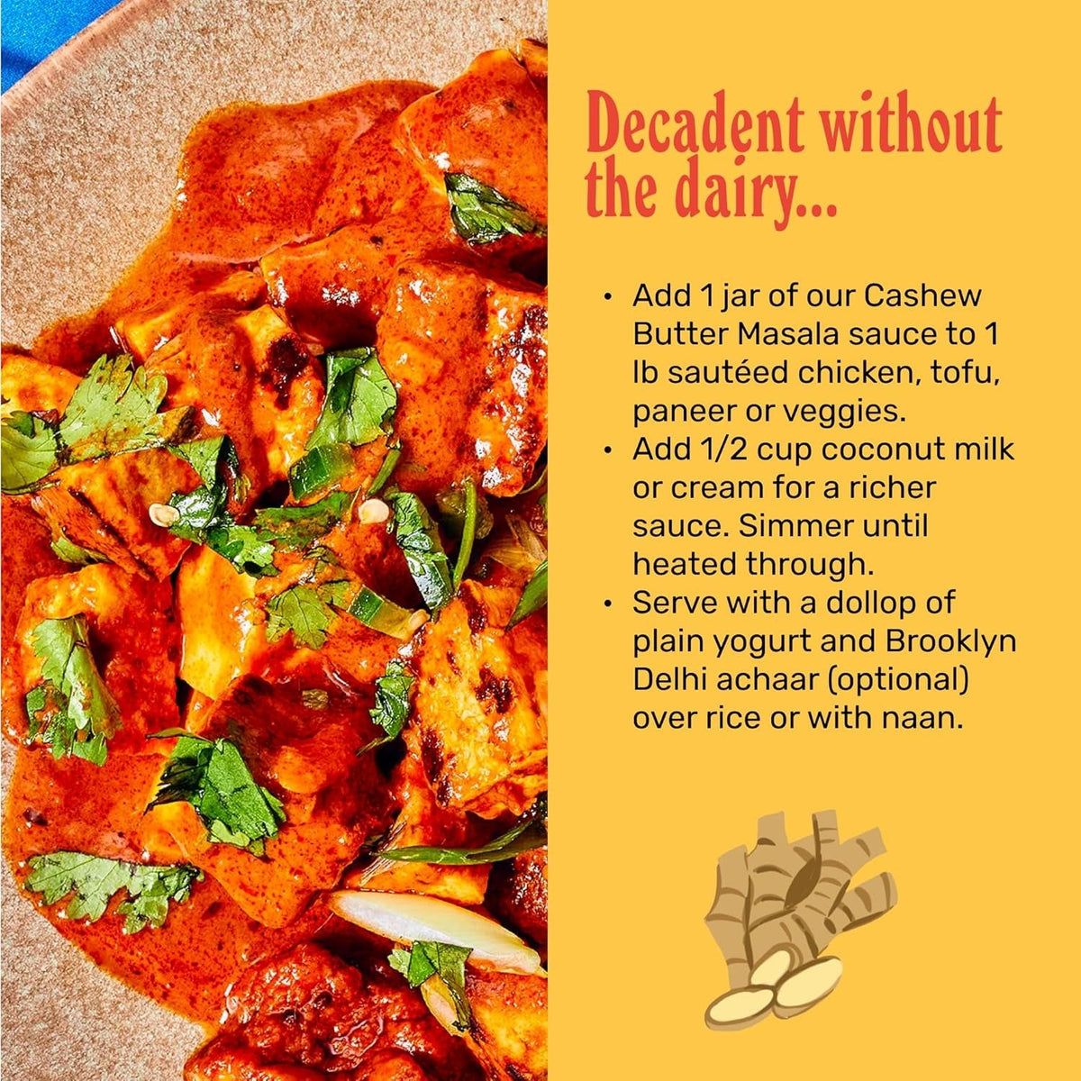 Cashew Butter Masala Indian Simmer Sauce - Mild