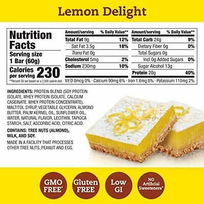 Lemon Delight High Protein Bar (10 Pack Case)