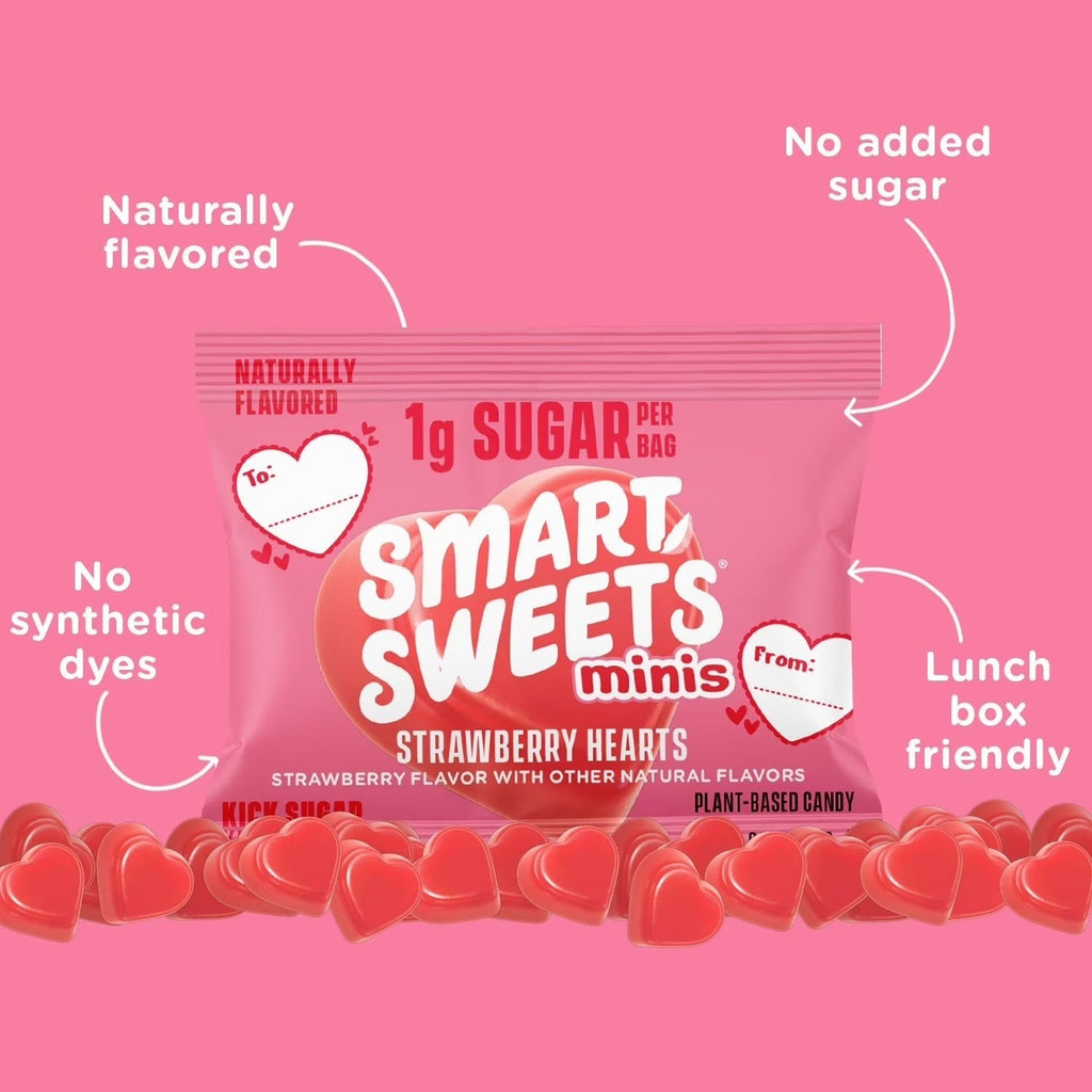 Mini Strawberry Hearts Candies (24 CT)