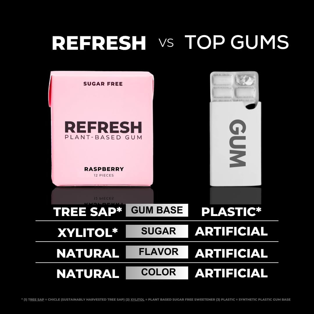 Raspberry Plant Based Gum (12 Pack)