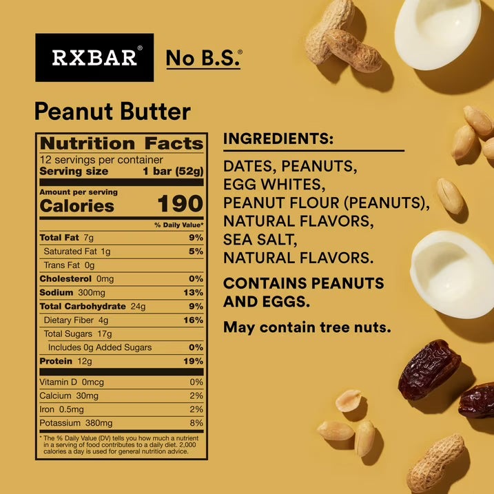 Peanut Butter Protein Bars (12 CT)