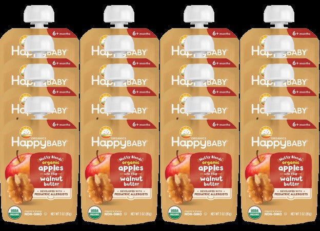 Organics Nutty Blends Apples with Walnut Butter Baby Food (16 Pack)