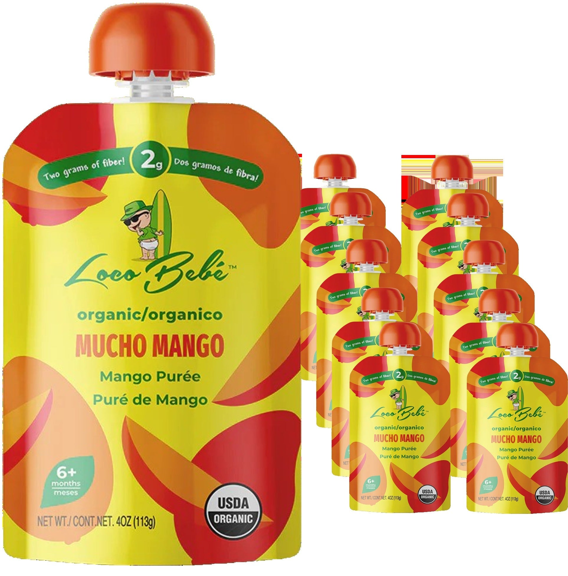 Organic Mucho Mango Baby Food Puree (10 Pack)