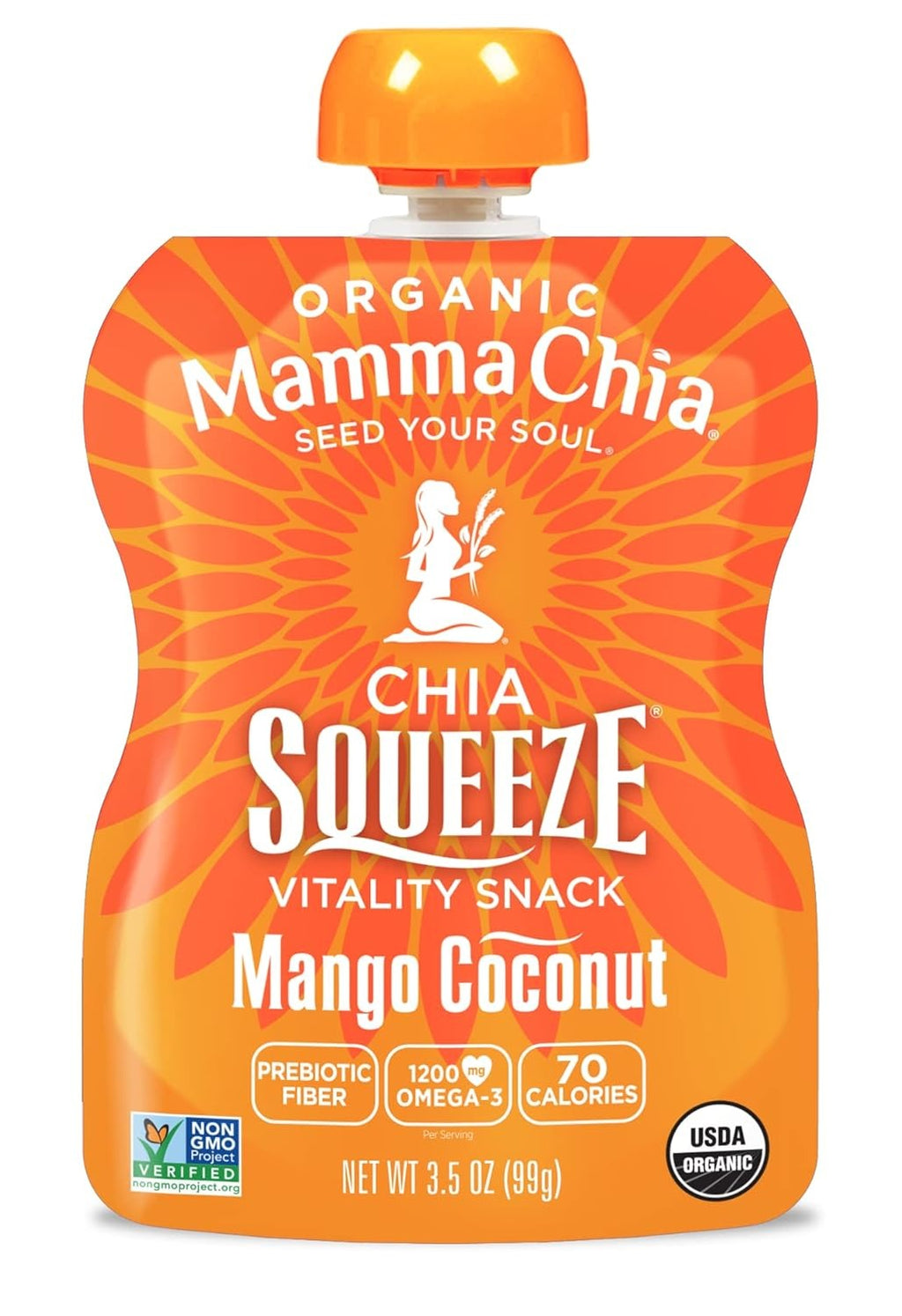 Chia Squeeze Vitality Snack - Mango Coconut (8 Pack)
