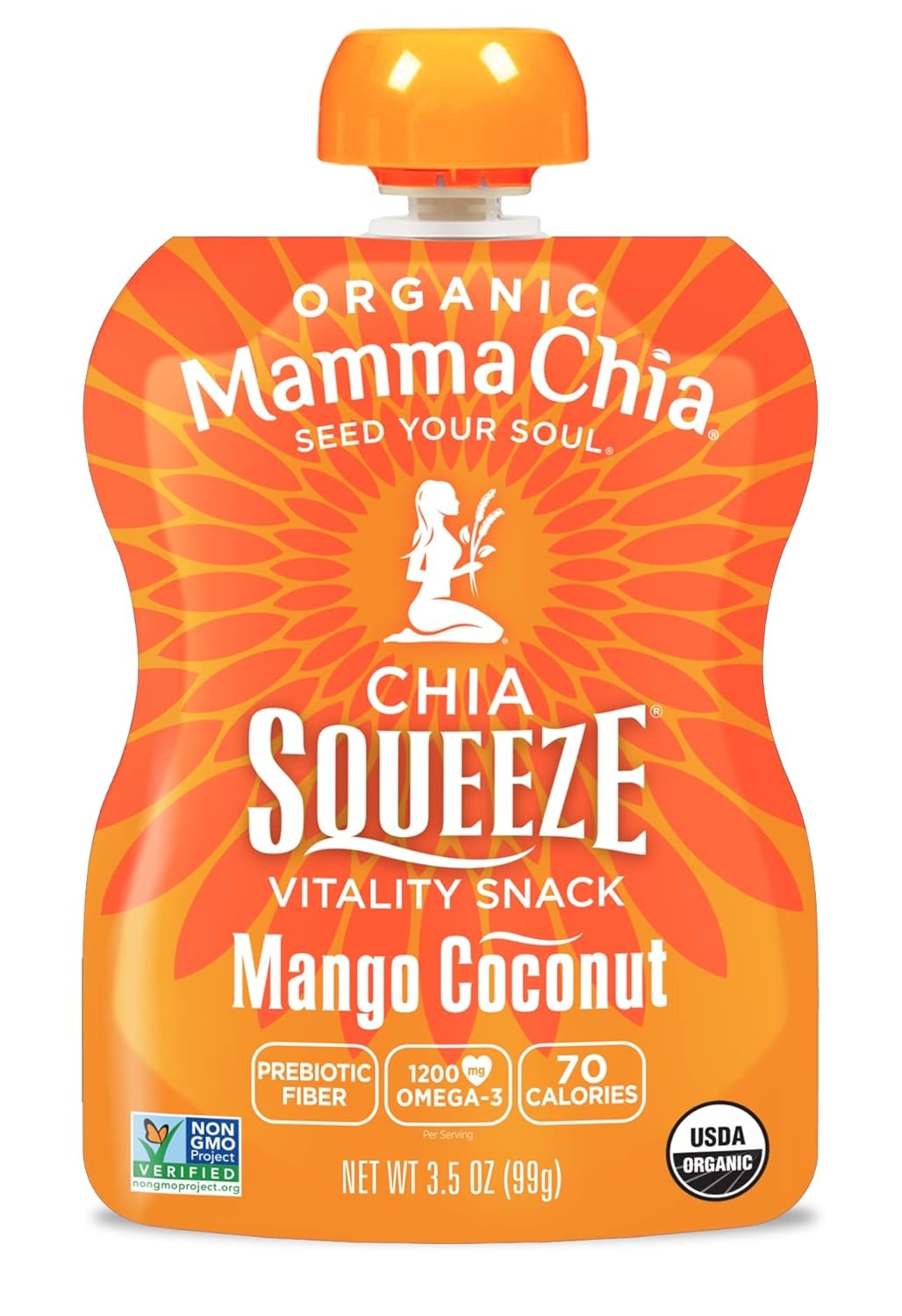 Chia Squeeze Vitality Snack - Mango Coconut (8 Pack)