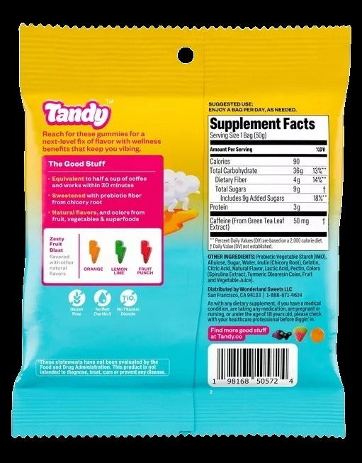 Energy Bursts Zesty Fruit Blast Gummies