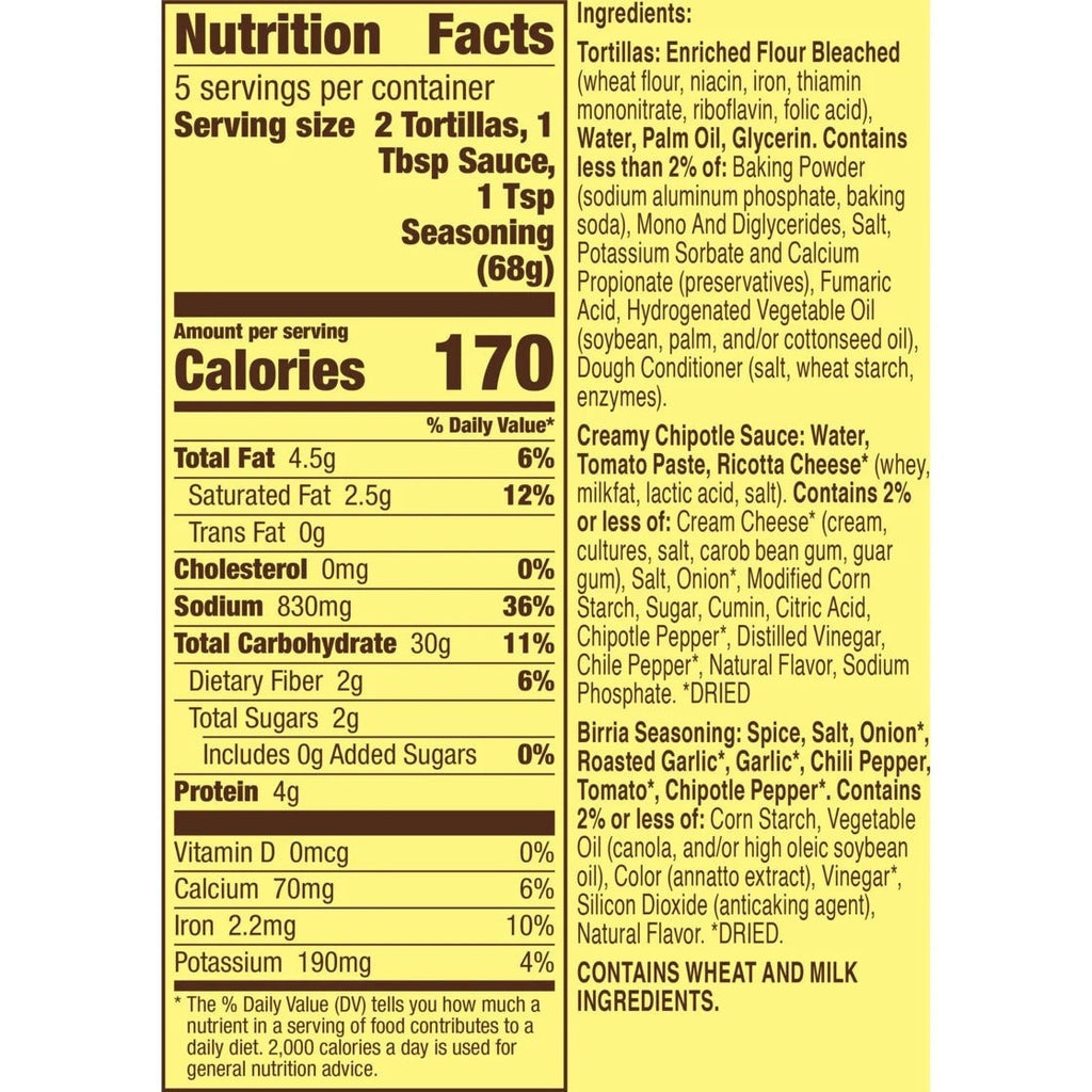 Birria Taco Seasoning, Sauce And Soft Tortillas Kit
