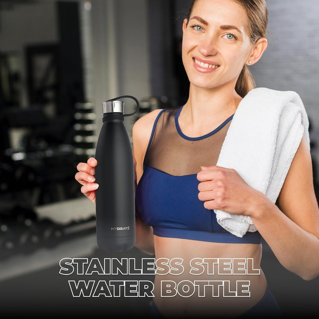 Super Insulated Stainless Steel Water Bottle - Carbon Black - 17 oz