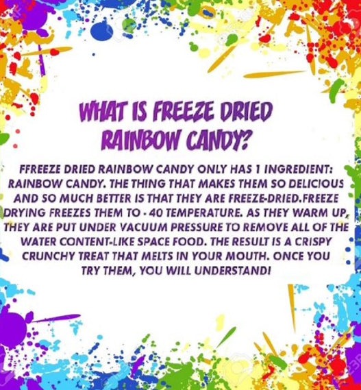 Freeze-Dried Colorful Rainbow Candy - Berry