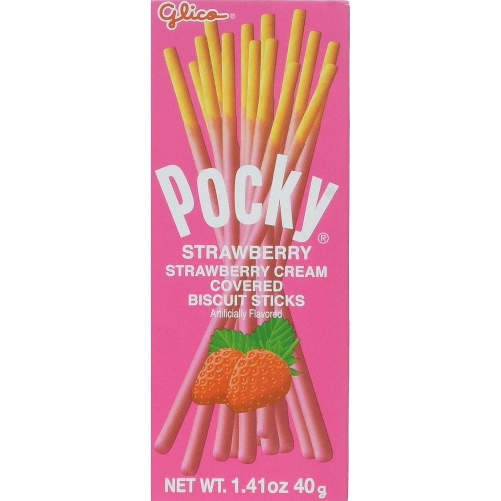 Pocky Strawberry Cream Covered Biscuit Sticks