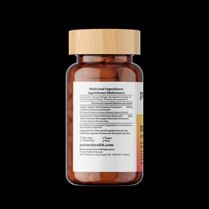 Turkey Tail 8:1 Mushroom Powder (60 Capsules)