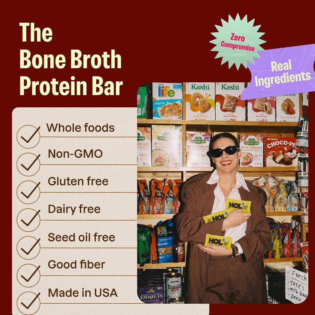 Bone Broth Protein Bar Cinnamon Peanut Butter (12 Pack)