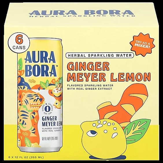 Ginger Meyer Lemon Sparkling Water (6 Pack)
