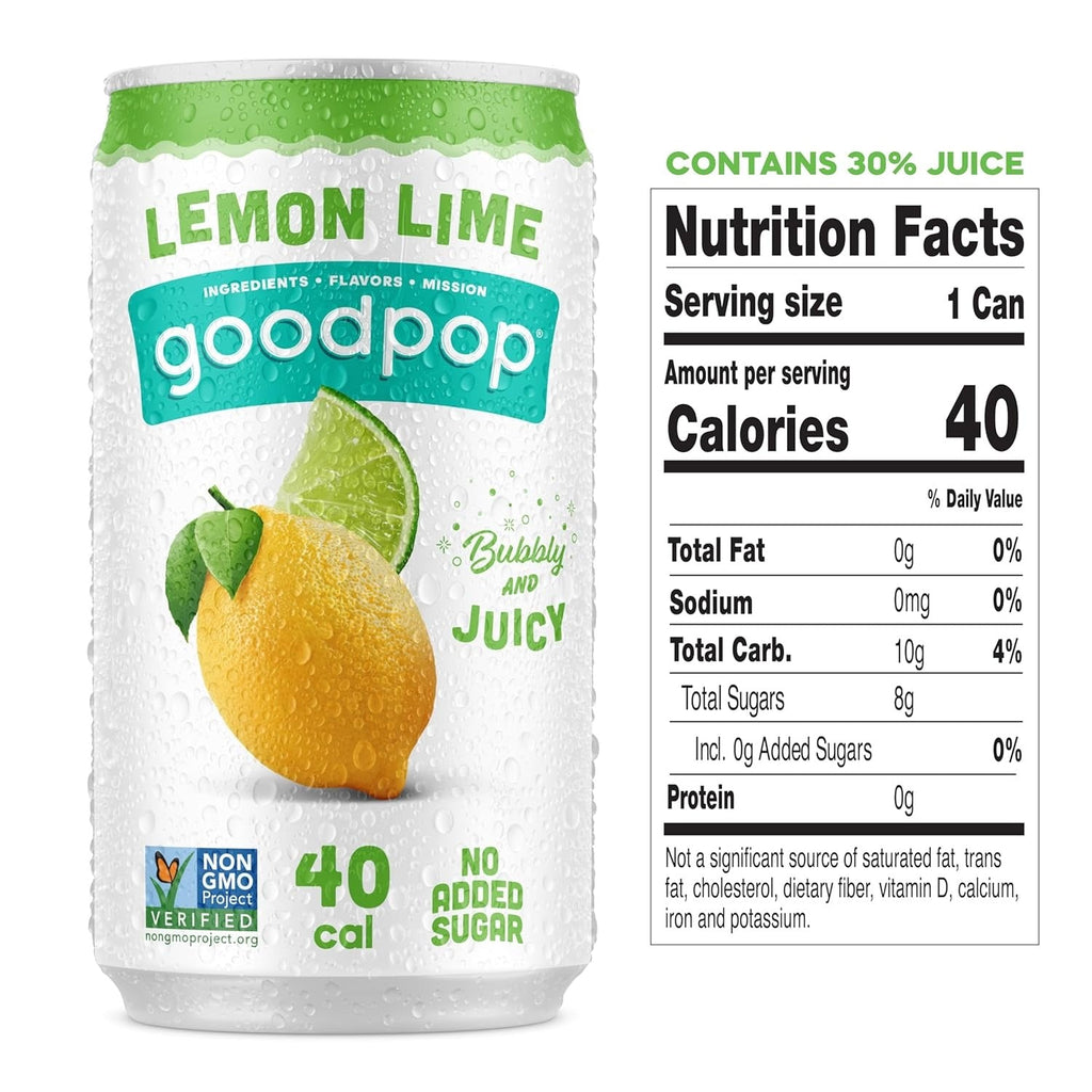 Lemon Lime No Added Sugar Sparkling Juice (6 Pack)