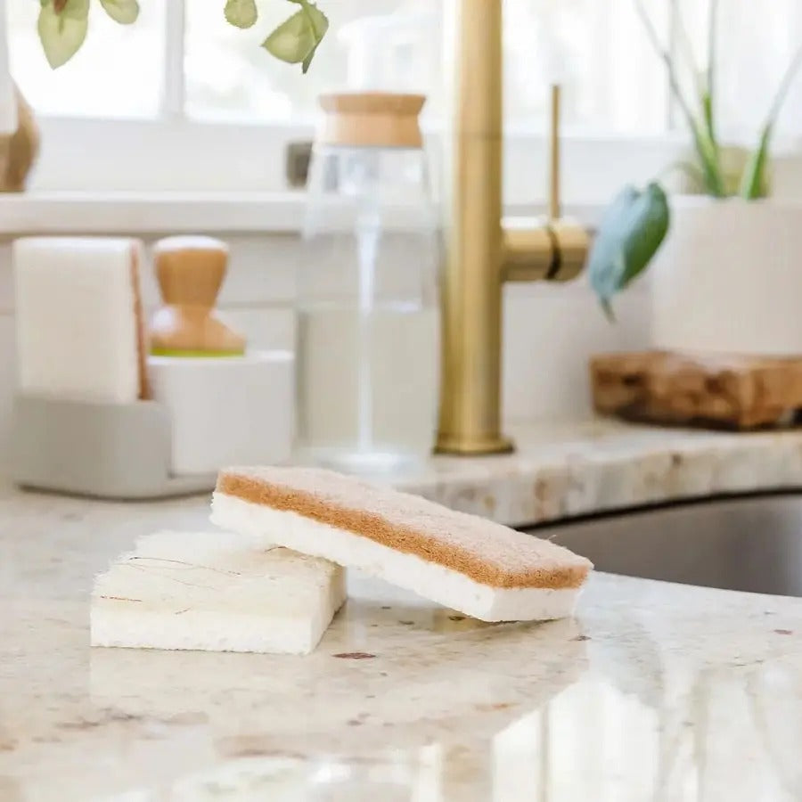 Natural Scrubber Sponge Duo Set (6 Pack)