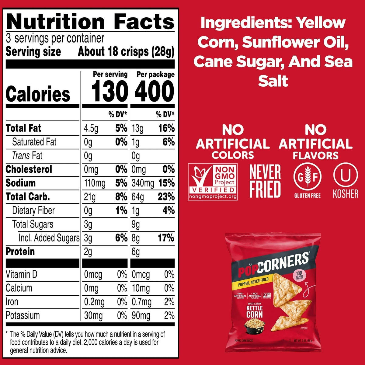 Sweet & Salty Kettle Popped Corn Snack