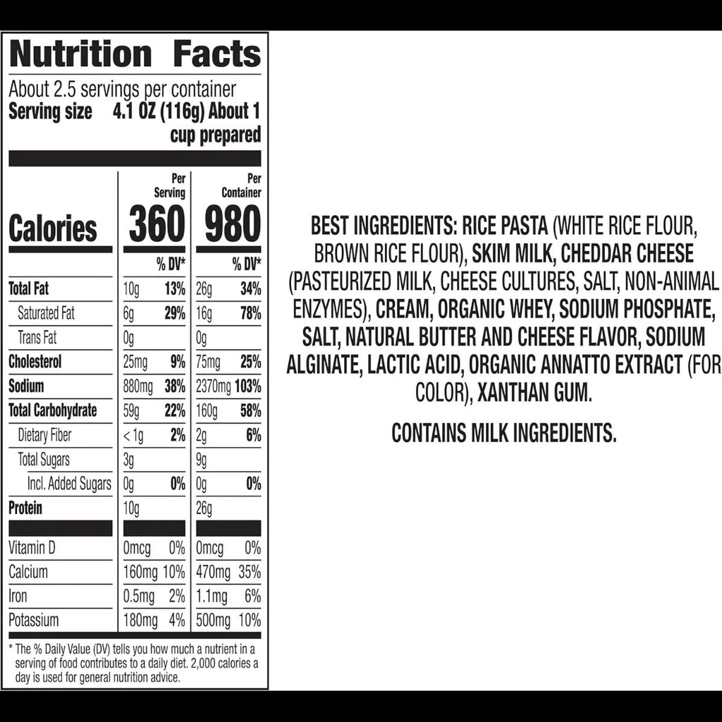Gluten Free Creamy Rice Pasta Shells & Cheese Sauce