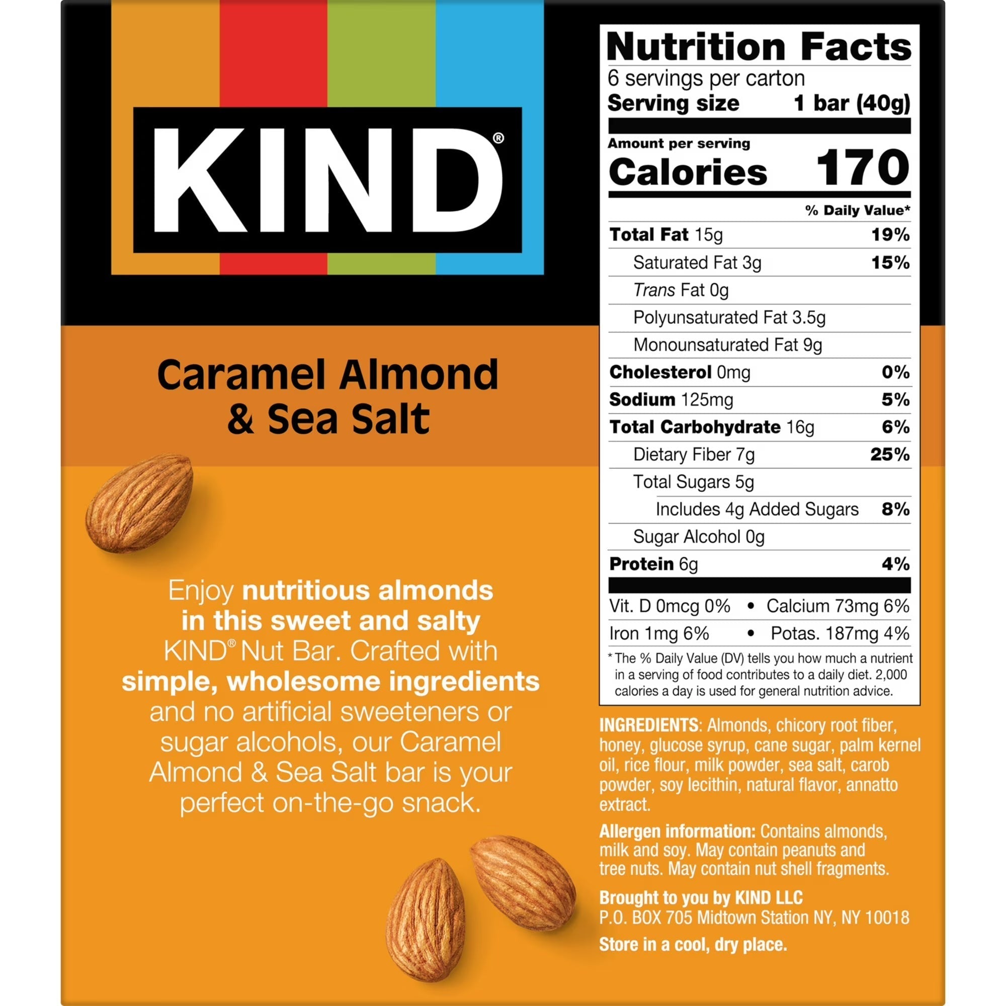 Caramel Almond & Sea Salt Bars (6 CT)