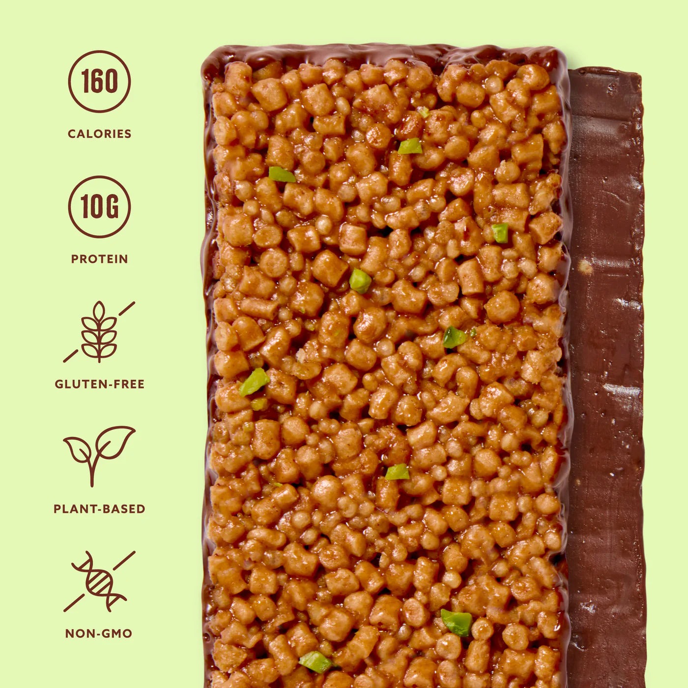 Vegan Protein Puff-Crispy Pistachio Chocolate Bars (12 CT)