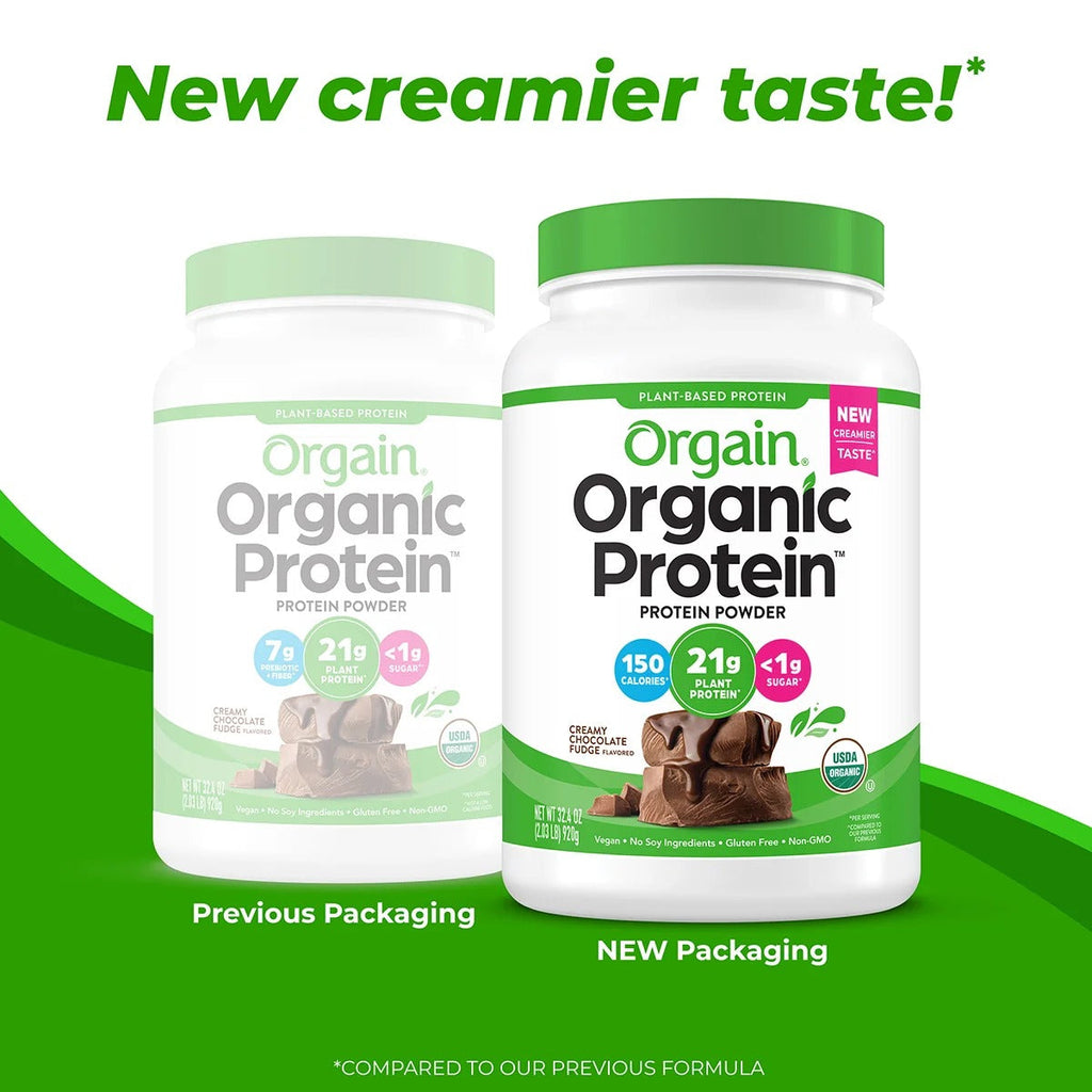 Organic Protein Plant-Based Powder - Creamy Chocolate Fudge