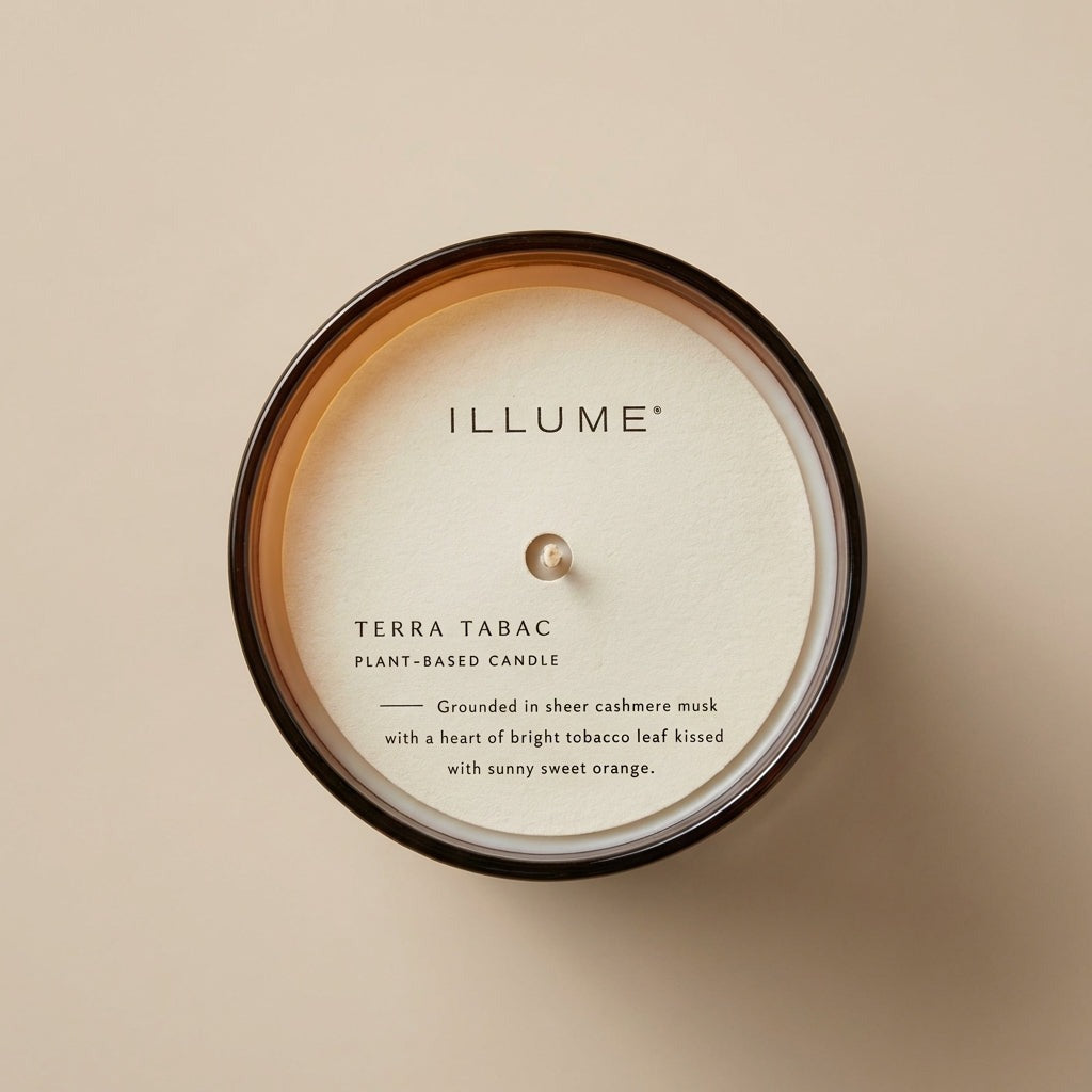 Baltic Glass Candle - Terra Tabac