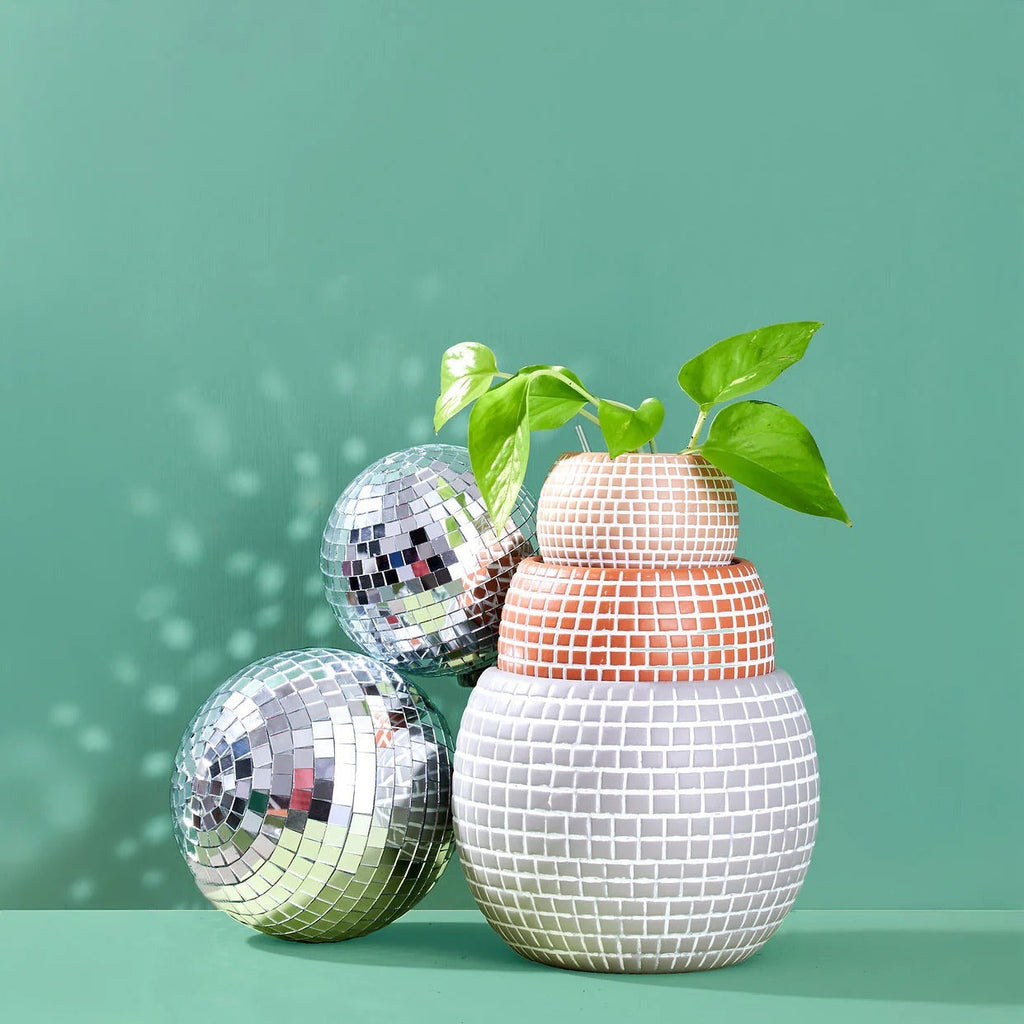 Disco Ceramic Planter - Small / Sand