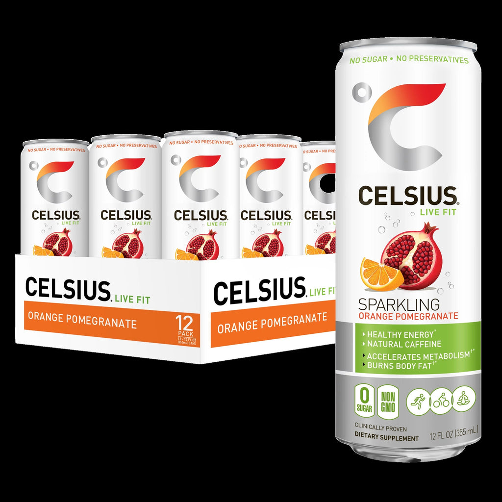Orange Pomegranate Sparkling Water (12 Pack)