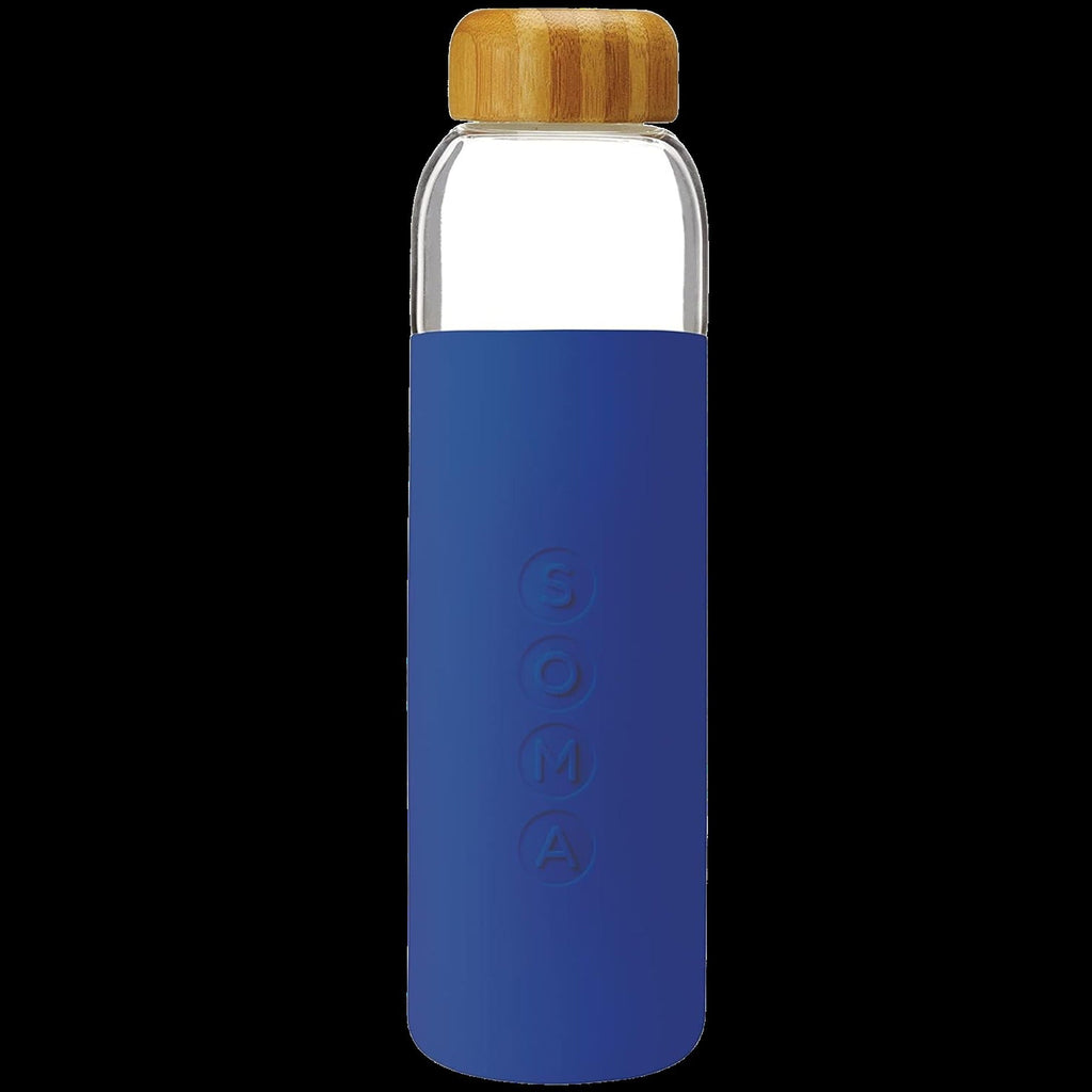 17oz Glass Water Bottle with Silicone Sleeve - Sapphire